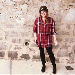 Free People Plaid Tunic